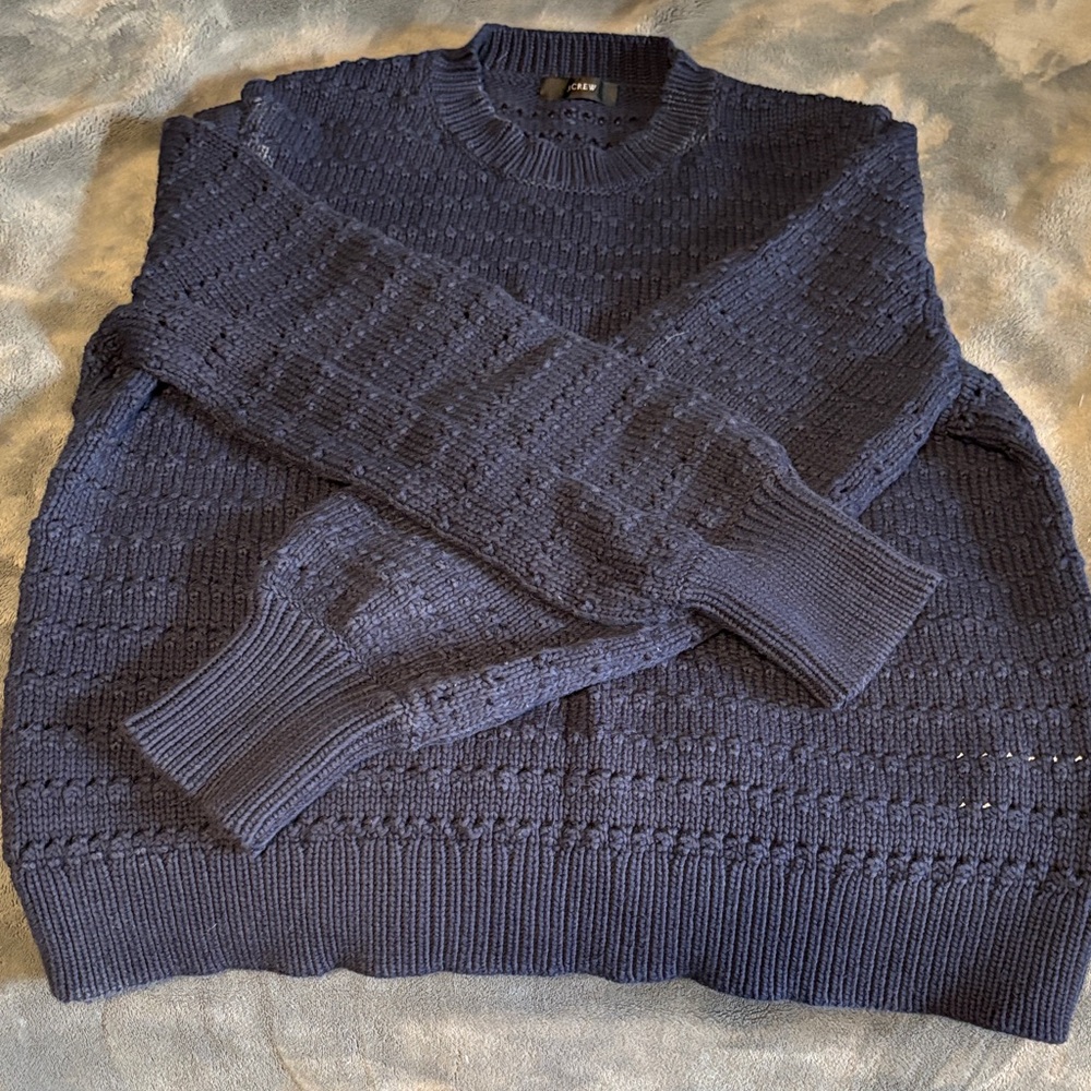 J. Crew Women's Navy Crew Neck Sweater
